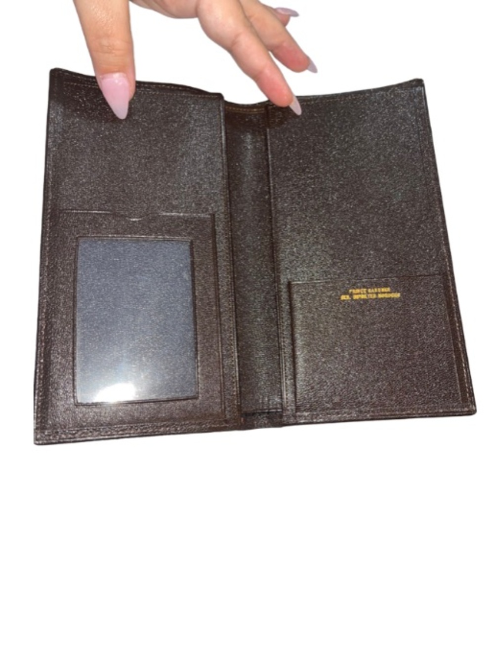 Prince Gardner Leather Traveler Wallet & Checkbook Holder - Brown, Vintage NWOT